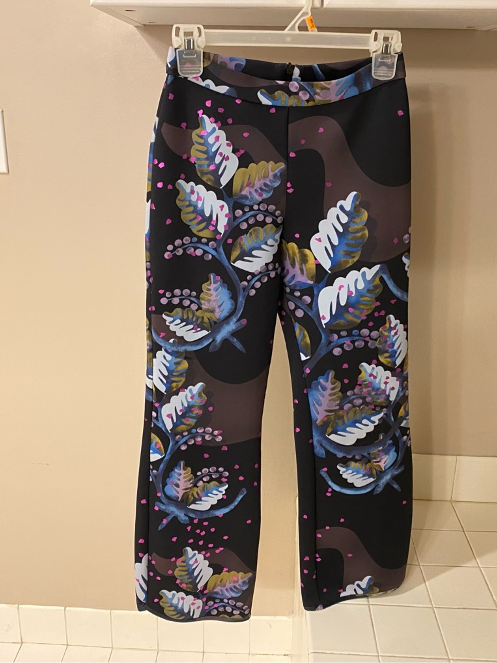 Cynthia Rowley Scuba Flower Patterned Pants